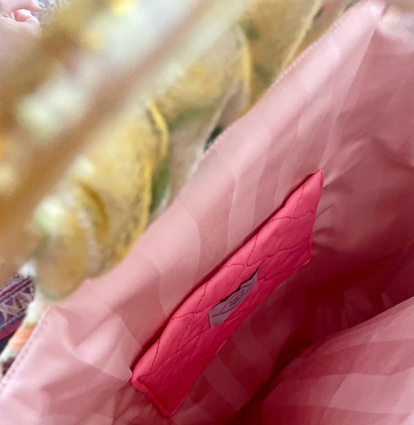 Glory luxe tote: Cherubs + floral + & gold glitter