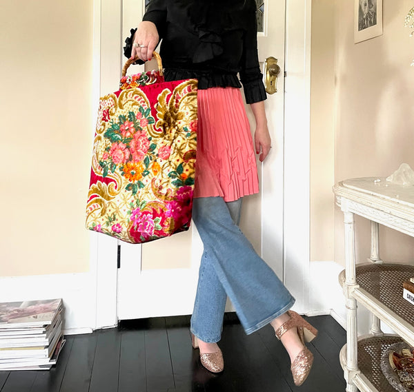 Glory luxe tote: Floral + bamboo