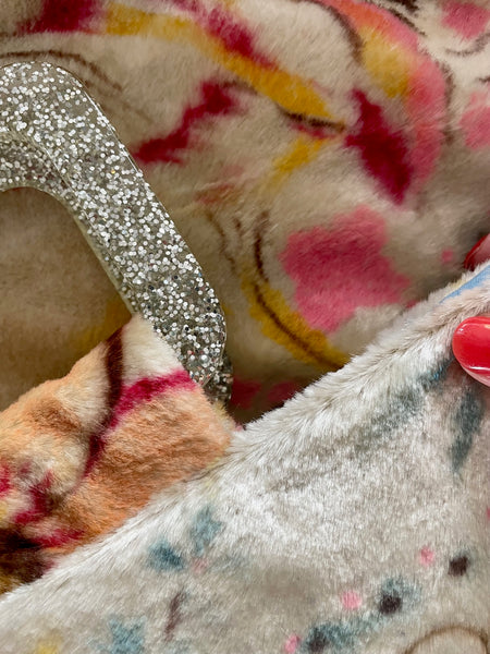 Glory luxe tote: Cherubs & silver glitter
