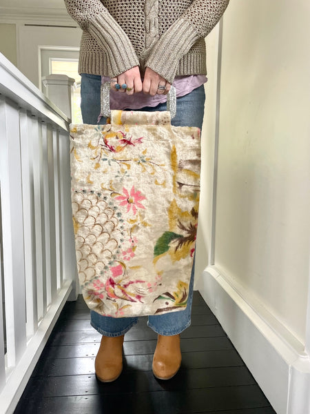 Glory luxe tote: Cherubs & silver glitter