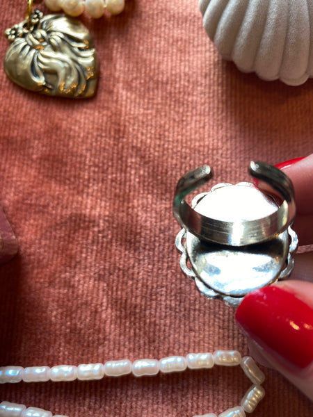 Embroidered costume ring