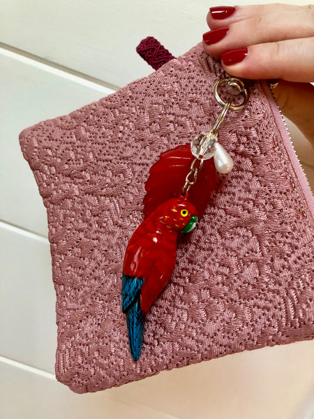 red polly bag charm or keyring