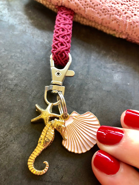 seaside mini bag charm or keyring
