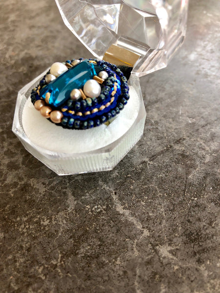 one-of-a-kind cocktail ring + blue wonder