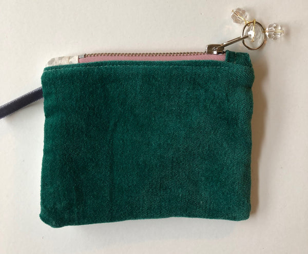 linen & velvet card & coin purse