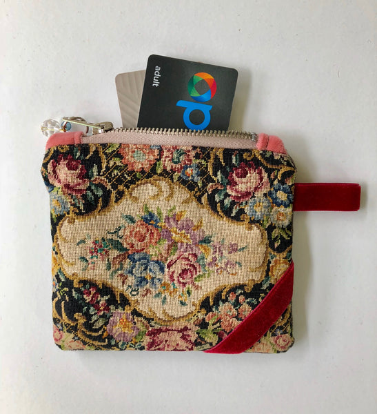 vintage tapestry with maroon