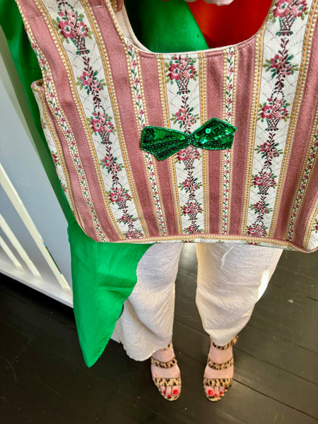 Vintage garden bag + bling