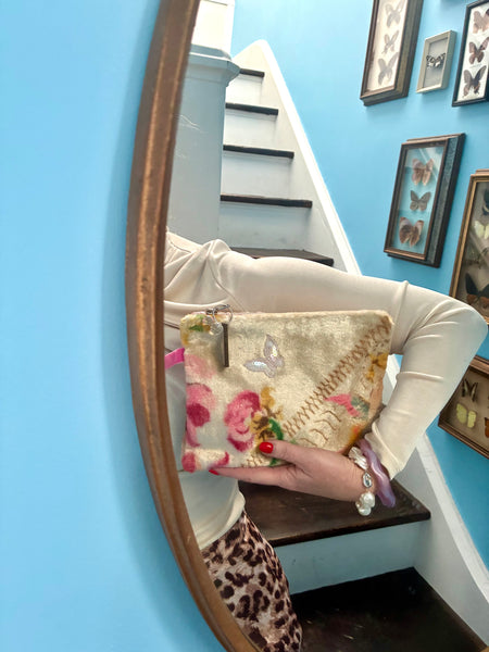 Italian velvet: Floral & butterfly