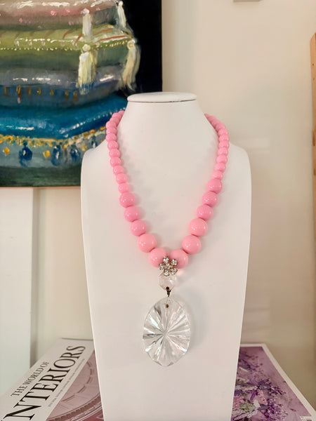 Chandelier: Pink & rhinestone