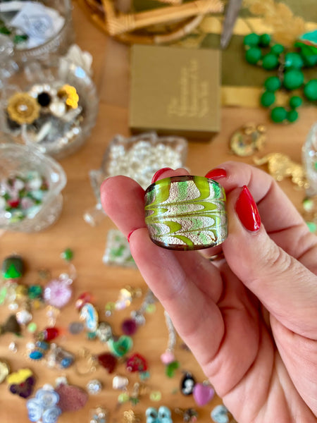 Vintage Murano glass ring