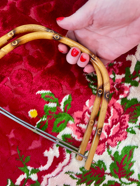 Glory luxe tote: Red & bamboo for Melinda