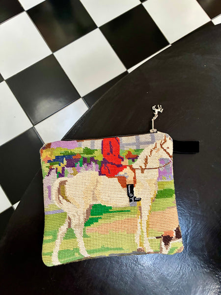 Giddy up: Red coat rider