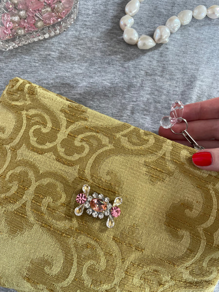 French textile + vintage bling