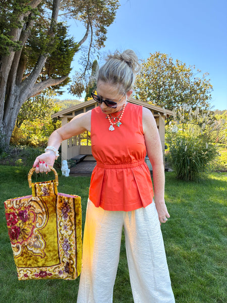 Glory luxe tote: golden + bamboo