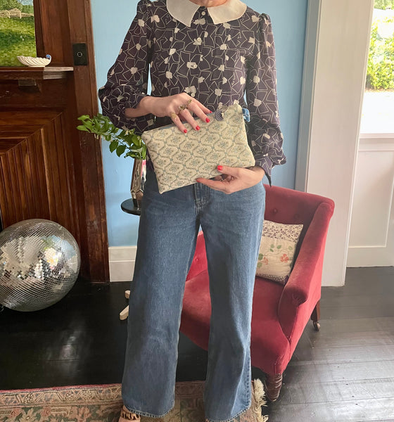 Blue garden blooming