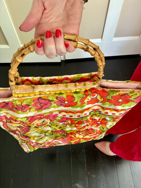 Glory luxe tote: garden + bamboo