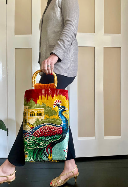 Glory luxe tote: peacock