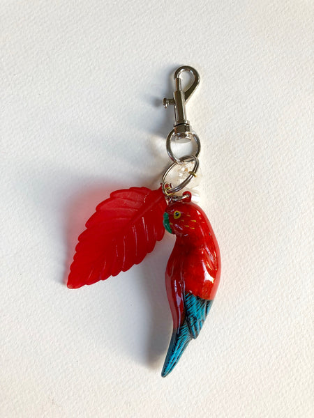 red polly bag charm or keyring