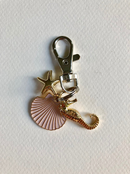 seaside mini bag charm or keyring
