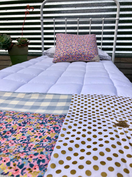 floral & shine throw or quilt