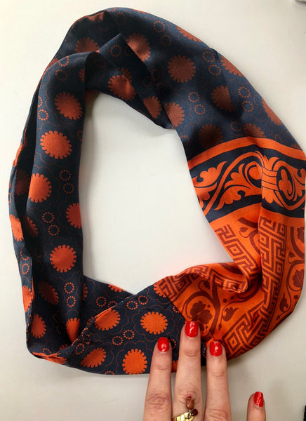 Romance was Re-Born silk infinity scarf