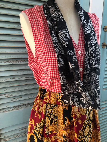 black and white floral